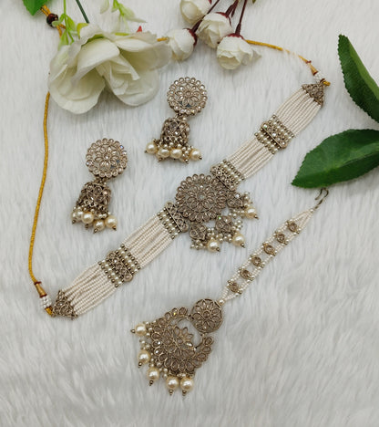 Antique Gold Choker Jewellery Alan Set