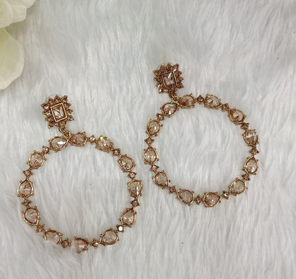 Gold Kundan Bollywood Pargat Earrings