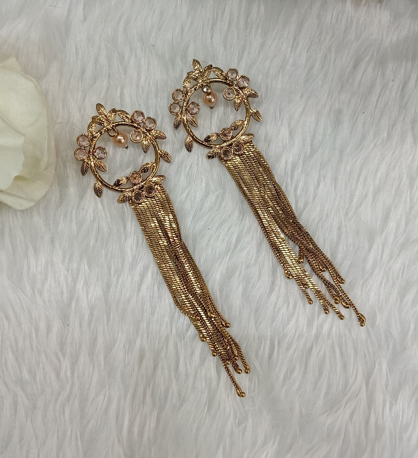 Gold Bollywood Sukh Earrings