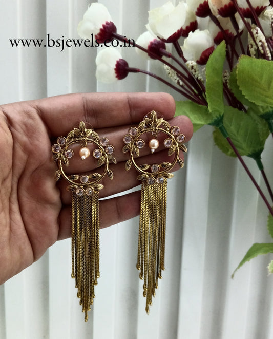 Gold Bollywood Sukh Earrings