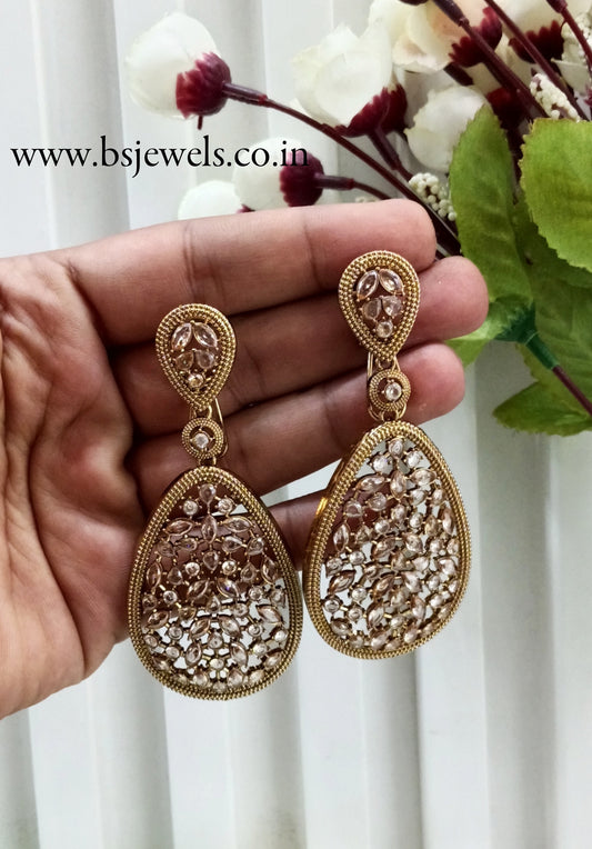 Gold Bollywood Sukh Earrings