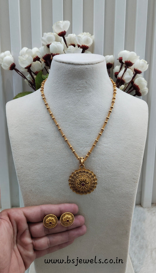 Ruby Gold Polki Necklace Jewellery Azam Set