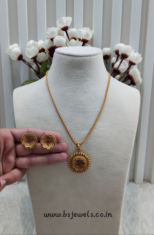 Ruby Gold Polki Necklace Jewellery Azam Set