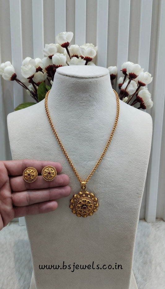 Ruby Gold Polki Necklace Jewellery Azam Set