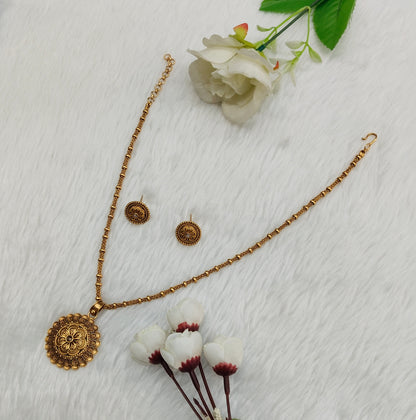 Gold Polki Necklace Jewellery Azam Set