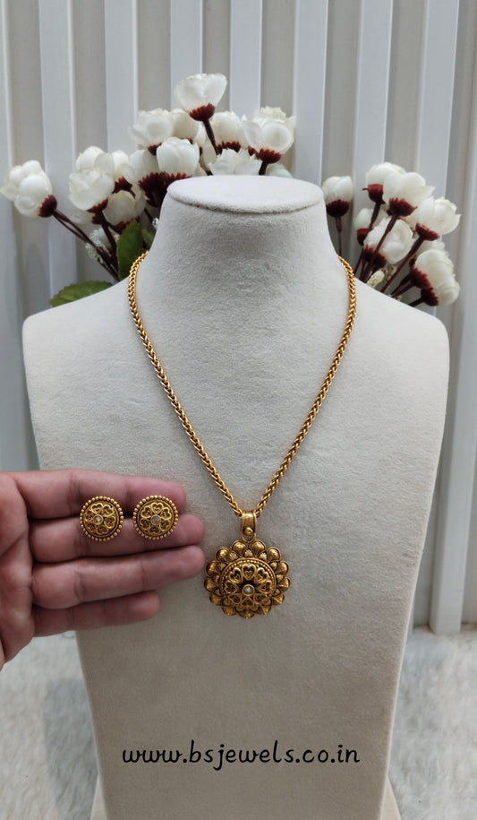 Gold Polki Necklace Jewellery Azam Set