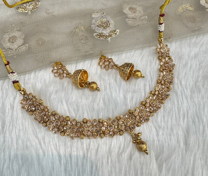 Gold Polki Necklace Jewellery Pawan Set