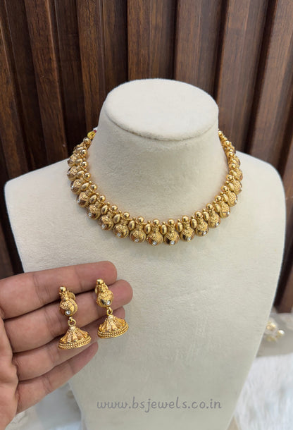 Gold Polki Necklace Jewellery Pawan Set