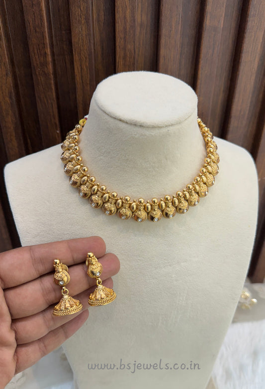 Gold Polki Necklace Jewellery Pawan Set