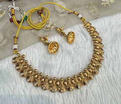Gold Polki Necklace Jewellery Pawan Set