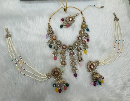Multicolour Necklace Jewellery Jaagran Set