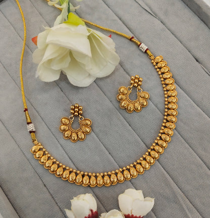 Gold Polki Necklace Jewellery Kuwar Set