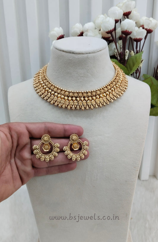 Gold Polki Necklace Jewellery Kuwar Set