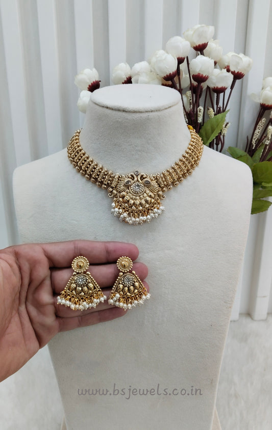 Gold Polki Necklace Jewellery Kuwar Set