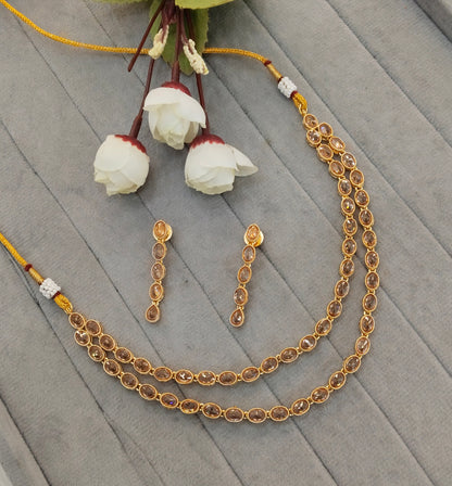 Gold Polki  Necklace Jewellery Kataria Set