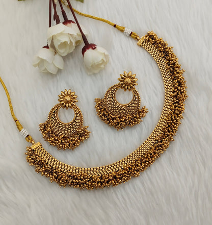 Gold Polki Necklace Jewellery Gurleen Set