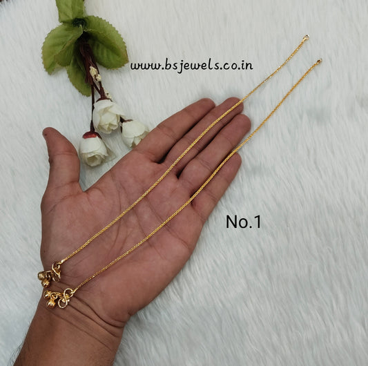 Gold Anklets Jhanjar Payal Jewellery  Set