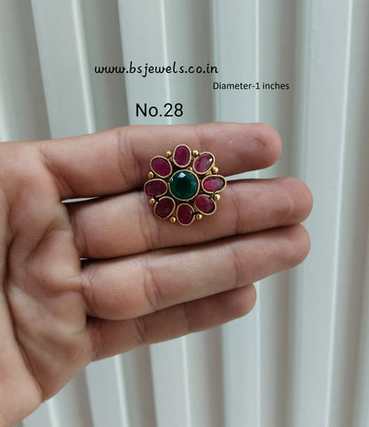 Gold Cocktail Finger Rings