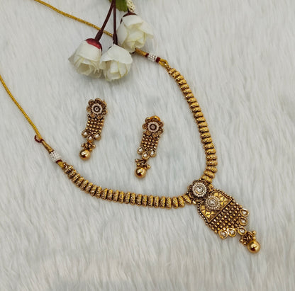 Gold Polki Necklace Jewellery Pawan Set