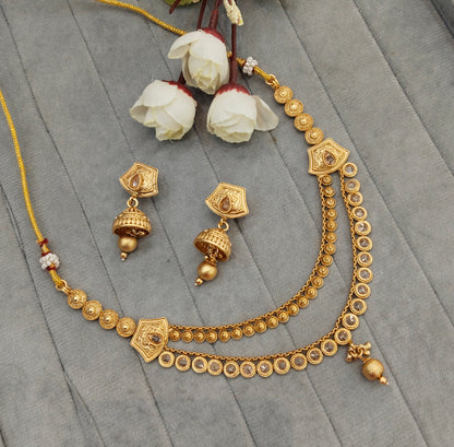 Gold Polki Necklace Jewellery Pawan Set
