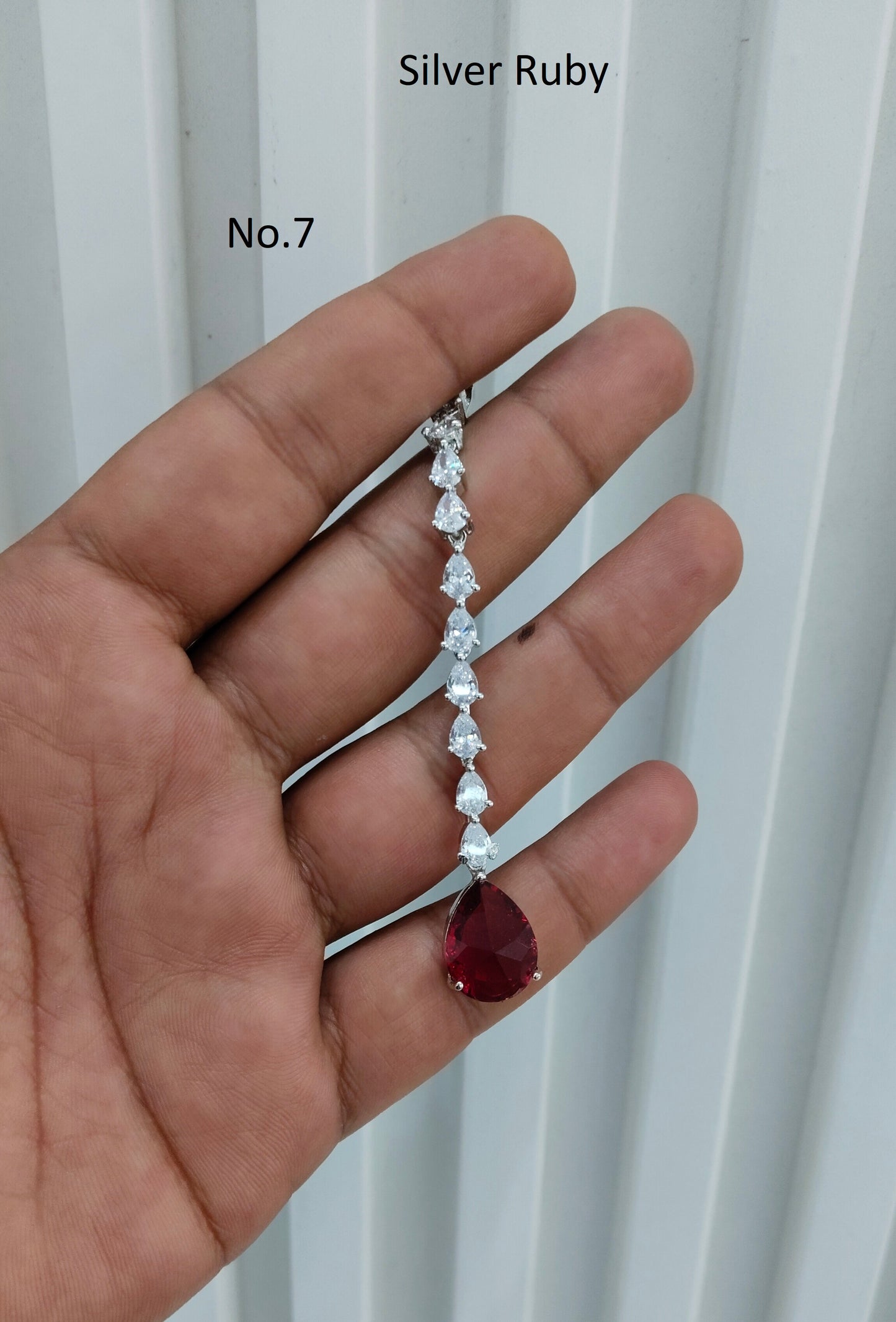 Silver Cz Tikka Jewellery Headpiece Set