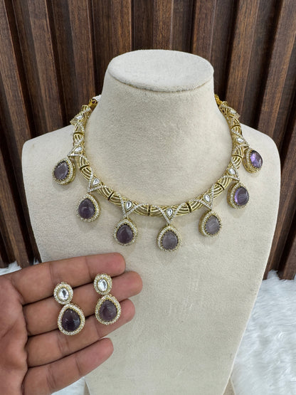 Grey Necklace Jewellery Emma Set
