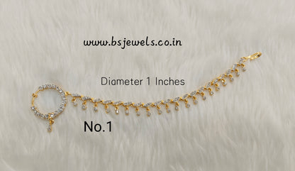 Silver Gold bridal Nath nathini Cz Stone
