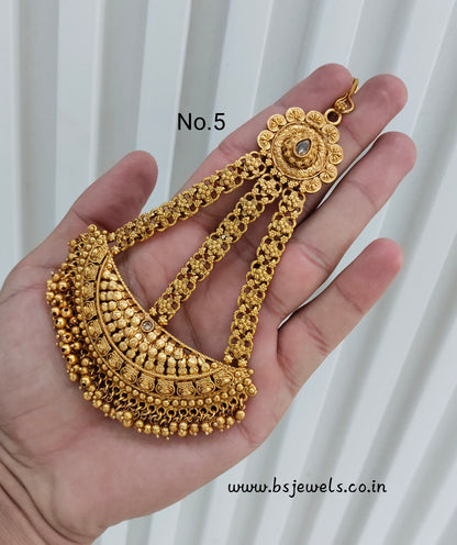 Gold Jhumar Headpassa Bridal Passa/Pakistani side Headpiece