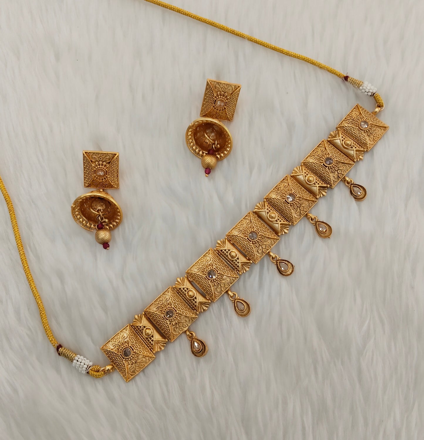 Gold Polki Choker Jewellery Romeo Set