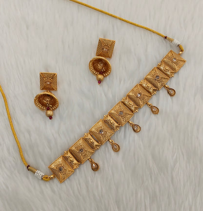 Gold Polki Choker Jewellery Romeo Set