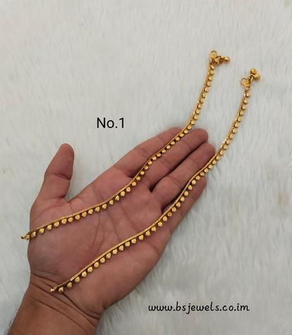 Gold Anklets Jhanjar Payal Jewellery  Set
