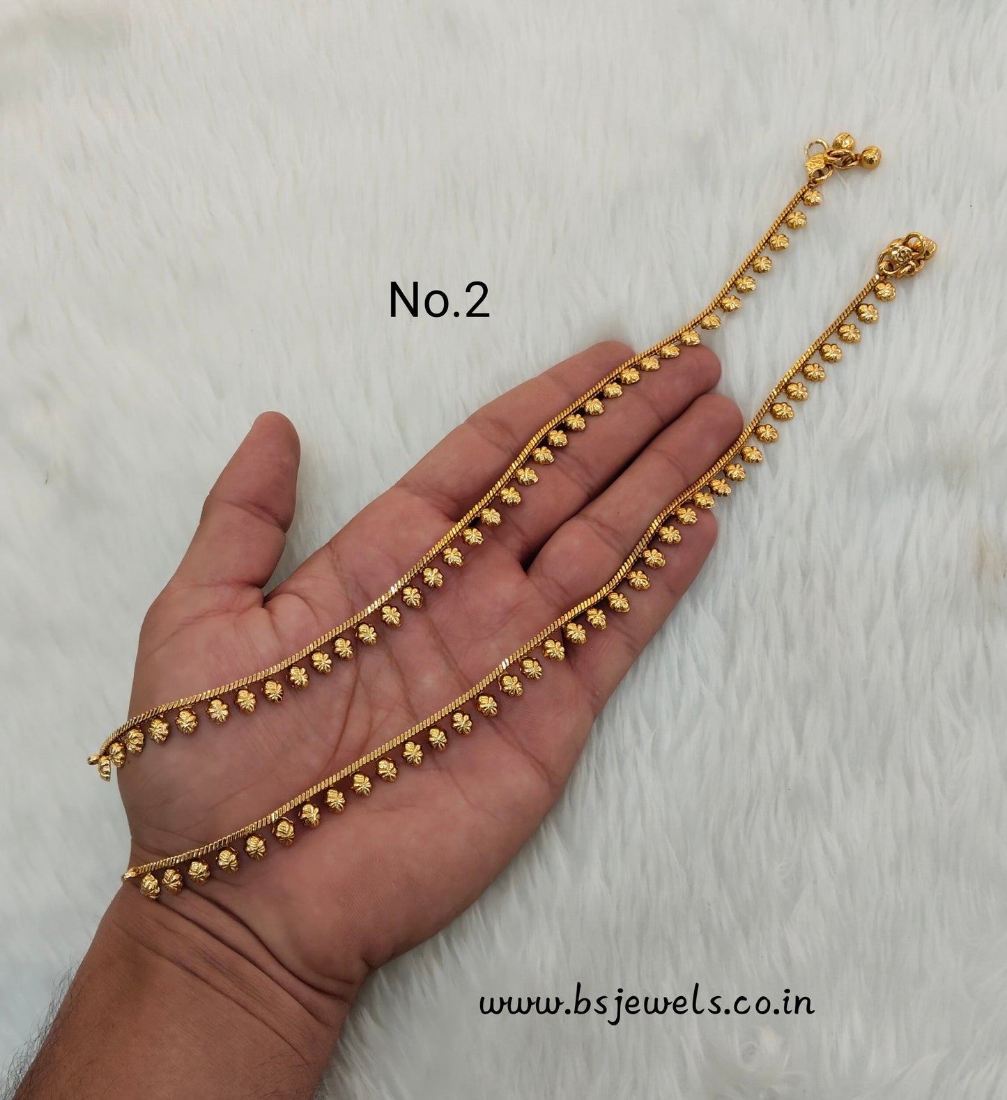 Gold Anklets Jhanjar Payal Jewellery  Set