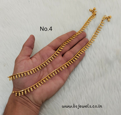 Gold Anklets Jhanjar Payal Jewellery  Set