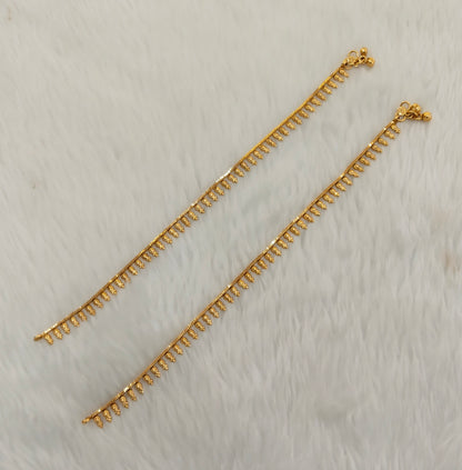 Gold Anklets Jhanjar Payal Jewellery  Set