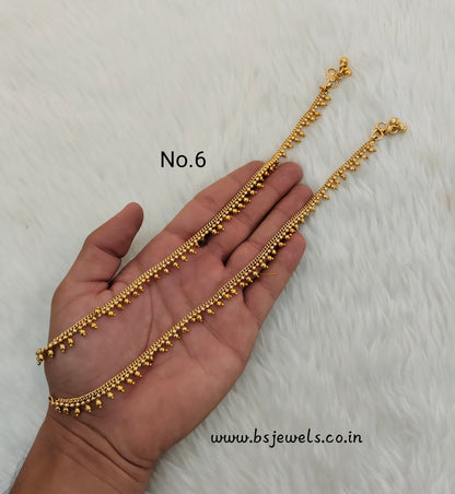 Gold Anklets Jhanjar Payal Jewellery  Set