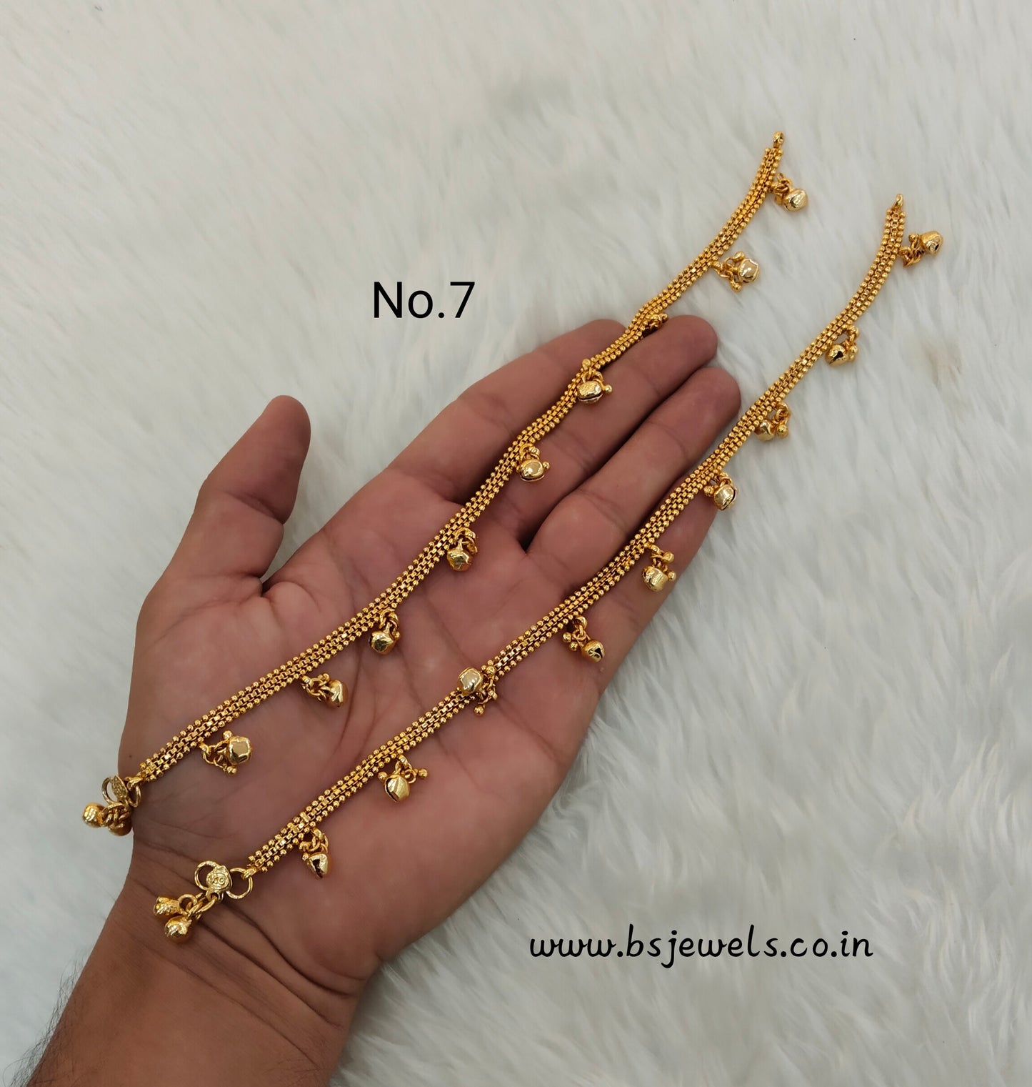 Gold Anklets Jhanjar Payal Jewellery  Set