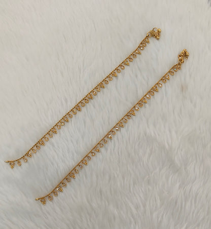 Gold Anklets Jhanjar Payal Jewellery  Set