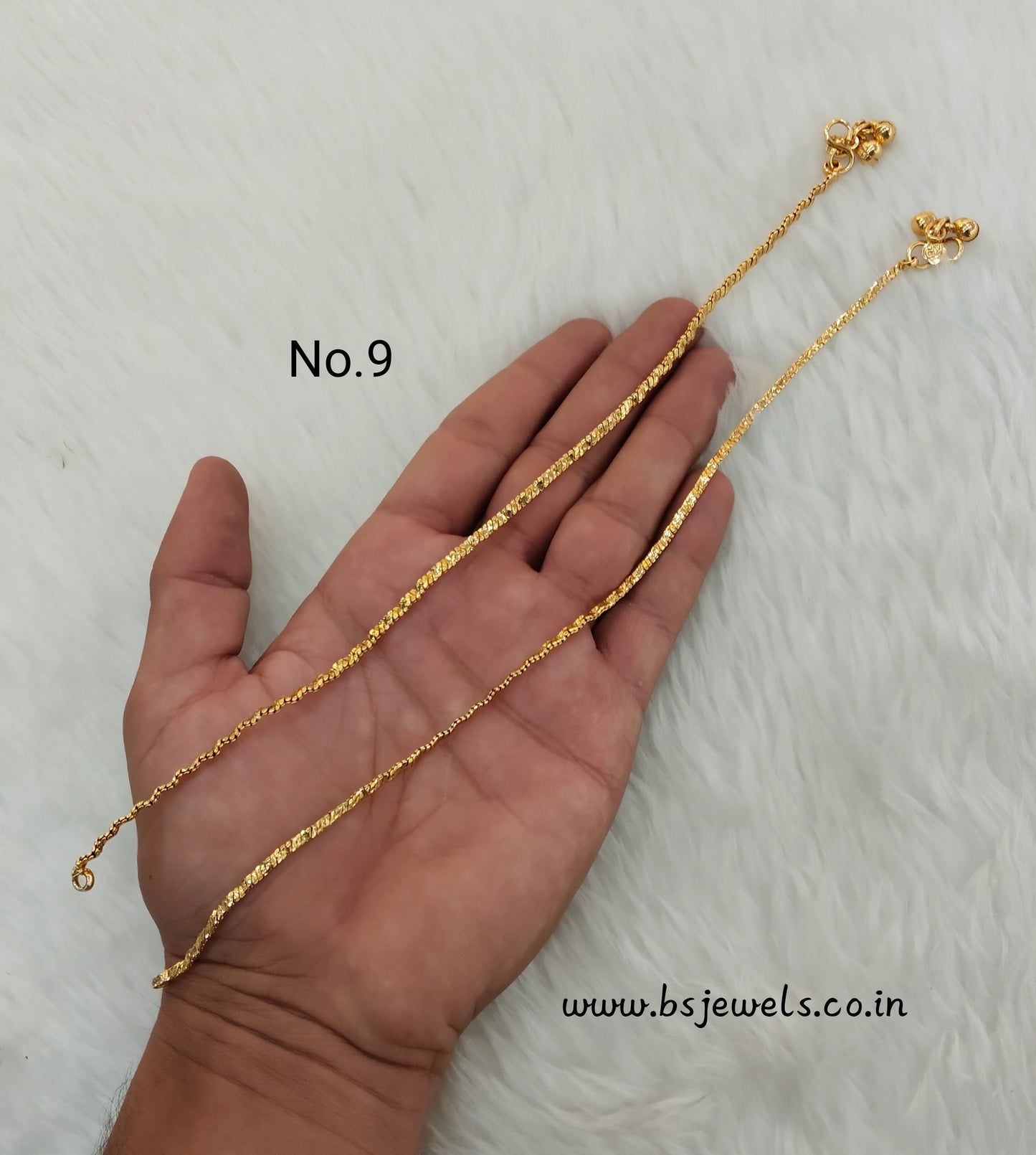 Gold Anklets Jhanjar Payal Jewellery  Set