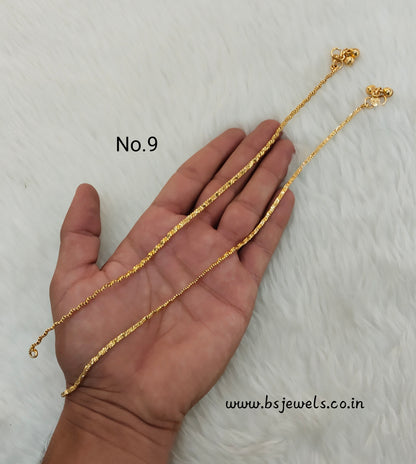 Gold Anklets Jhanjar Payal Jewellery  Set