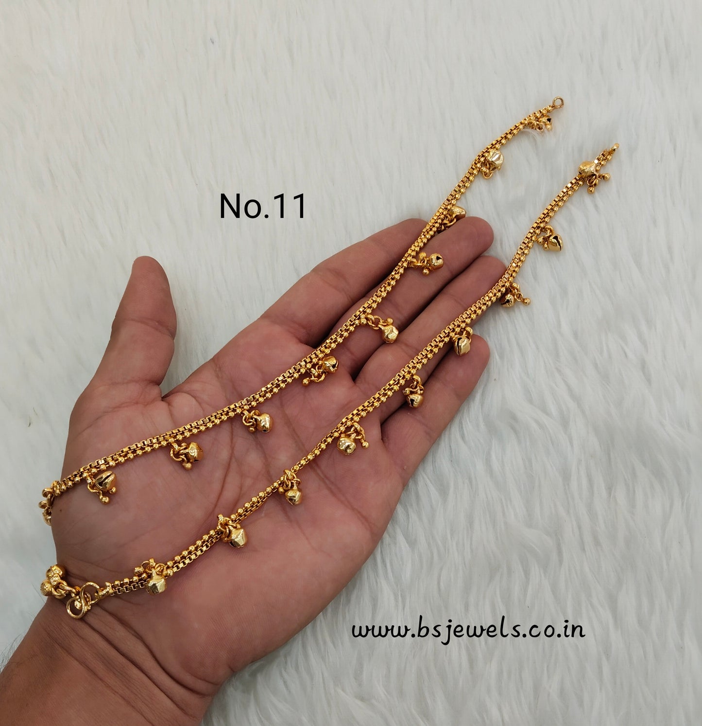 Gold Anklets Jhanjar Payal Jewellery  Set