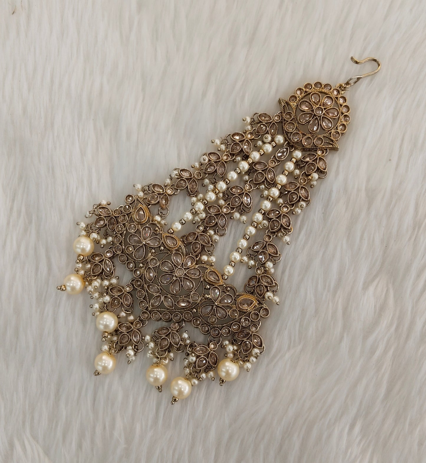 Antique Gold Jhumar Headpassa Pakistani side Headpiece