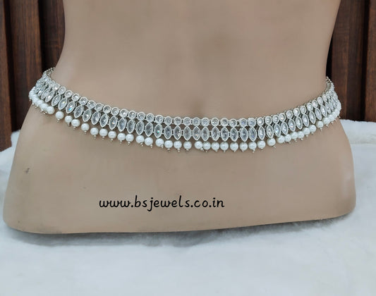Silver White Belly Chain kamarbelt Saree Chain