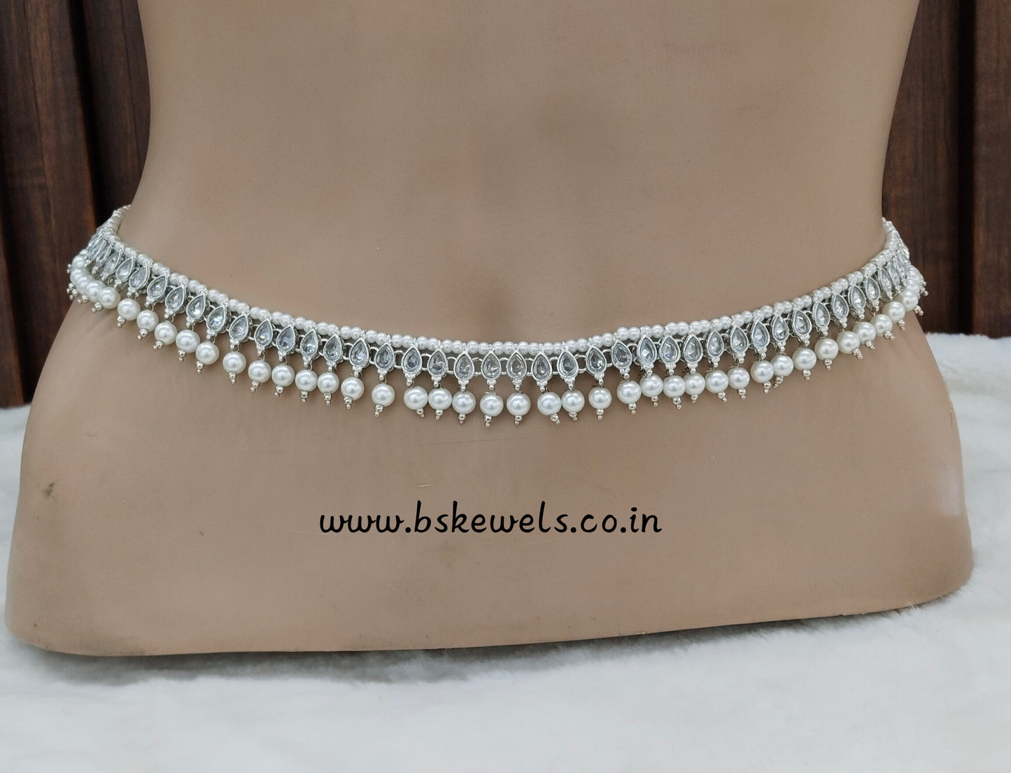 Silver White Belly Chain kamarbelt Saree Chain