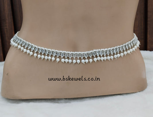 Silver White Belly Chain kamarbelt Saree Chain