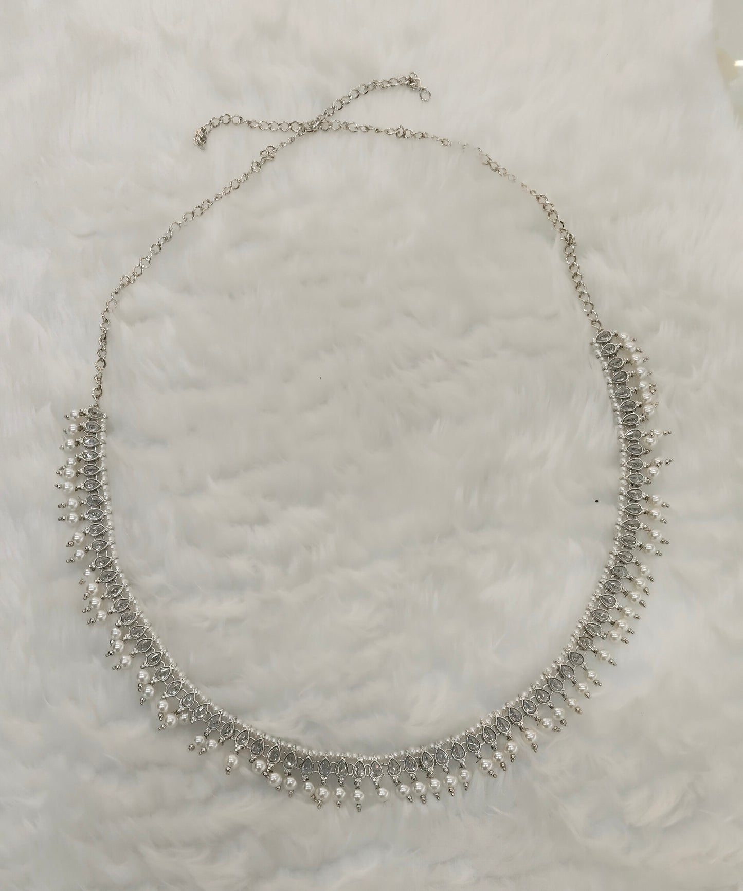 Silver White Belly Chain kamarbelt Saree Chain