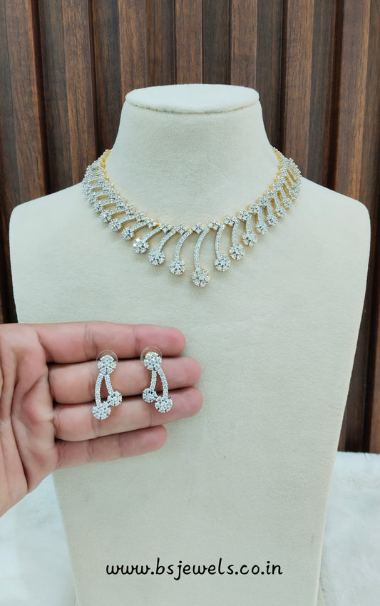 Gold CZ Necklace Jewellery Denmark Set