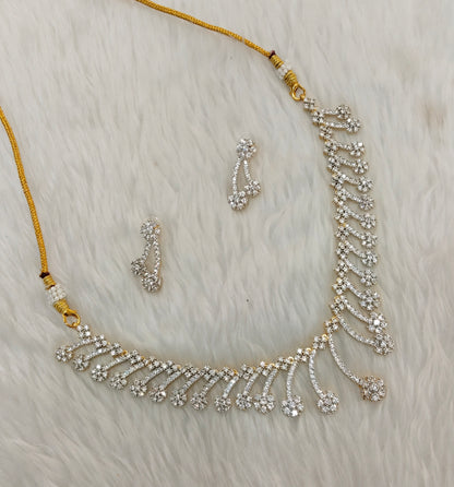 Gold CZ Necklace Jewellery Denmark Set