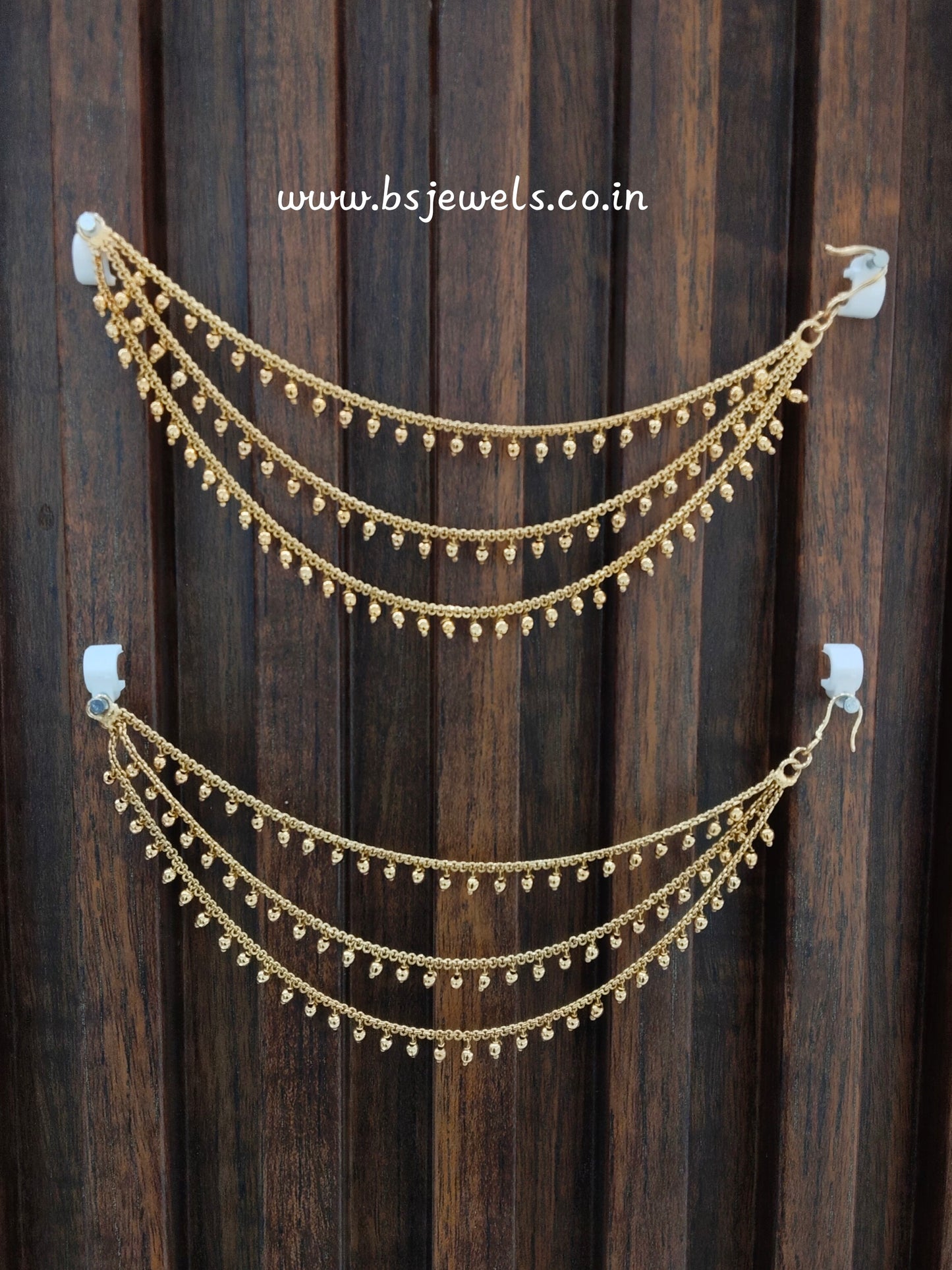 Gold Polki Sahare Earchains