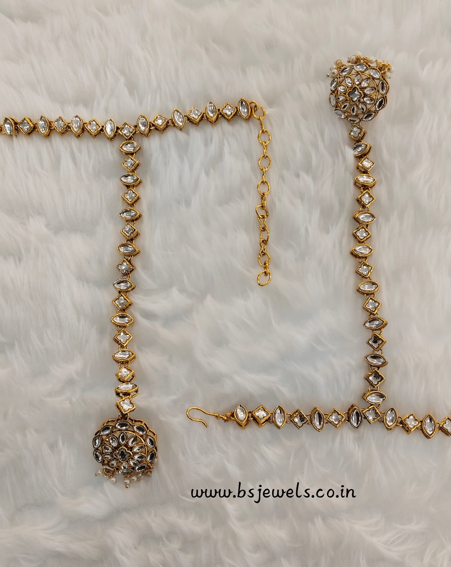 Hand Bracelets Gold Bridal Pair Finger Ring Panja Jewellery