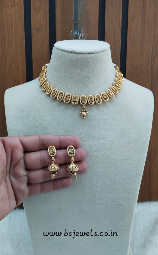 Gold Polki Necklace Jewellery Pawan Set